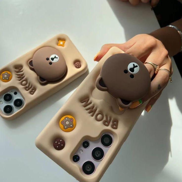 Brown 3D Kabartmalı Kılıflar