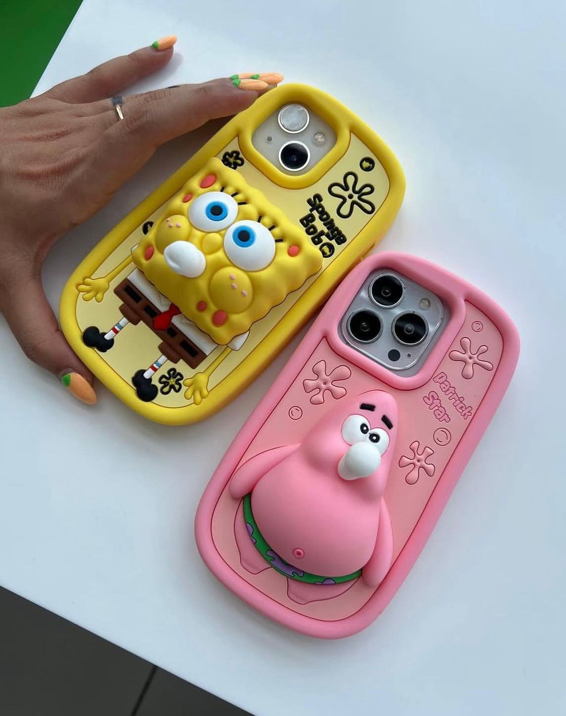 Süngerbob ve Patrick Tasarımlı 3D Kabartmalı Kılıflar